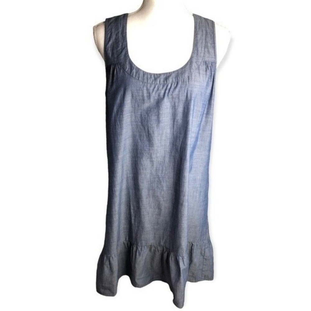 J.Crew Ruffled Hem Scoop Neck Sleeveless Mini Dress